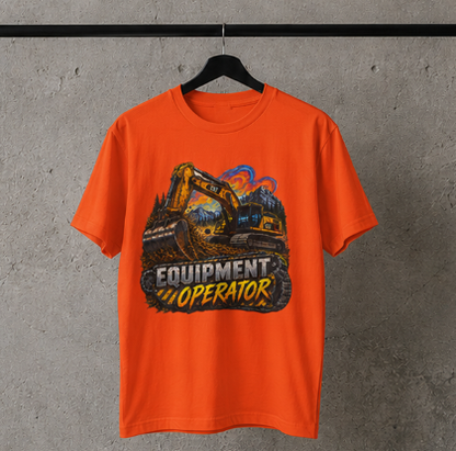 Equipment Operator Excavator T-Shirt, Heavy Equipment Operator Work Shirt