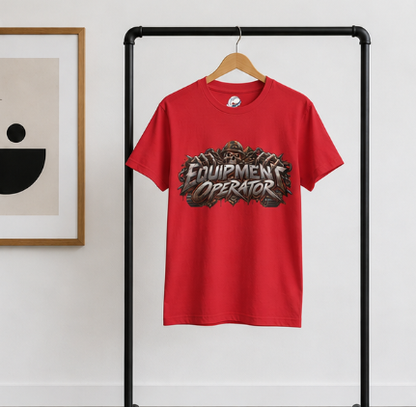 Equipment Operator Skull T-Shirt, Heavy Equipment Operator Work Shirt