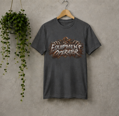 Equipment Operator Skull T-Shirt, Heavy Equipment Operator Work Shirt