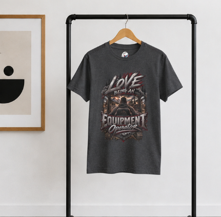 Love Being An Equipment Operator T-Shirt, Heavy Equipment Operator Work Shirt