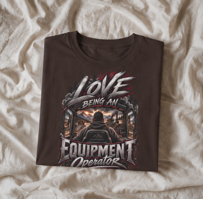 Love Being An Equipment Operator T-Shirt, Heavy Equipment Operator Work Shirt