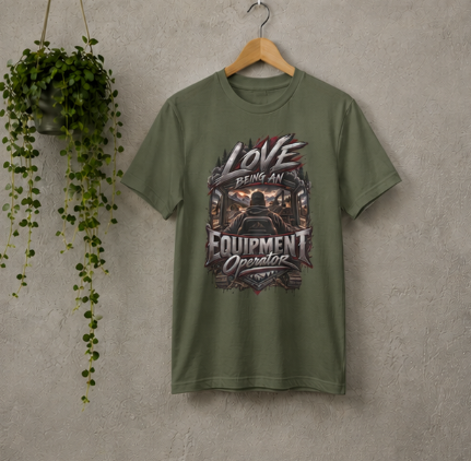 Love Being An Equipment Operator T-Shirt, Heavy Equipment Operator Work Shirt