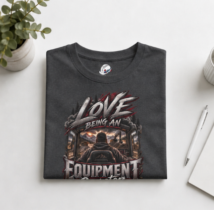 Love Being An Equipment Operator T-Shirt, Heavy Equipment Operator Work Shirt
