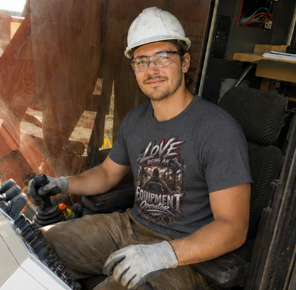 Love Being An Equipment Operator T-Shirt, Heavy Equipment Operator Work Shirt