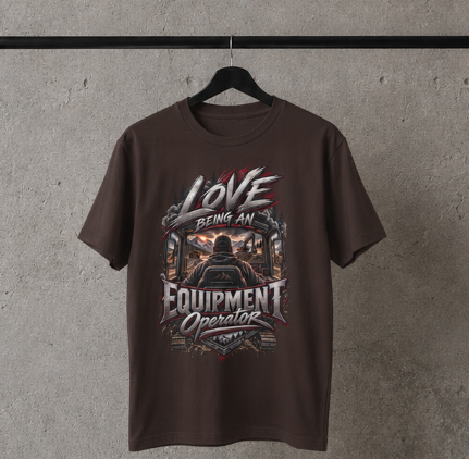 Love Being An Equipment Operator T-Shirt, Heavy Equipment Operator Work Shirt