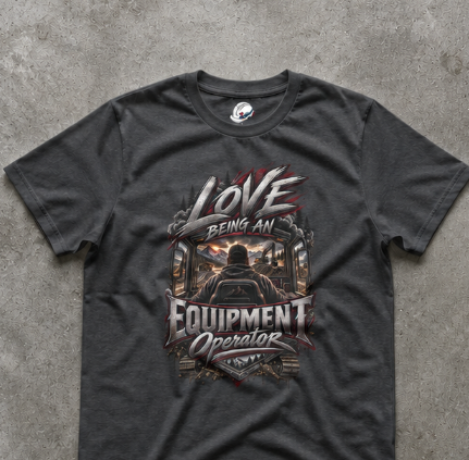 Love Being An Equipment Operator T-Shirt, Heavy Equipment Operator Work Shirt