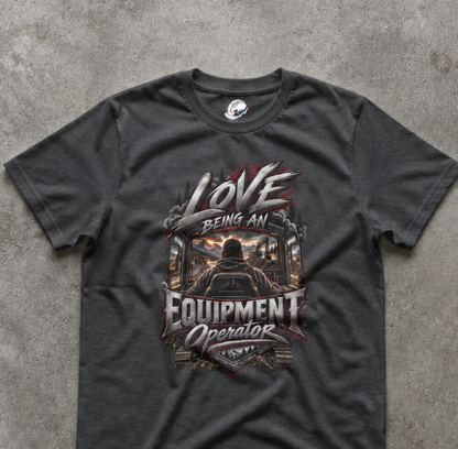 Love Being An Equipment Operator T-Shirt, Heavy Equipment Operator Work Shirt