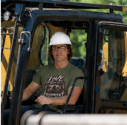 Love Being An Equipment Operator T-Shirt, Heavy Equipment Operator Work Shirt