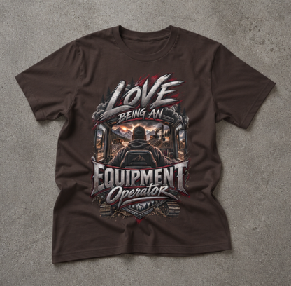 Love Being An Equipment Operator T-Shirt, Heavy Equipment Operator Work Shirt