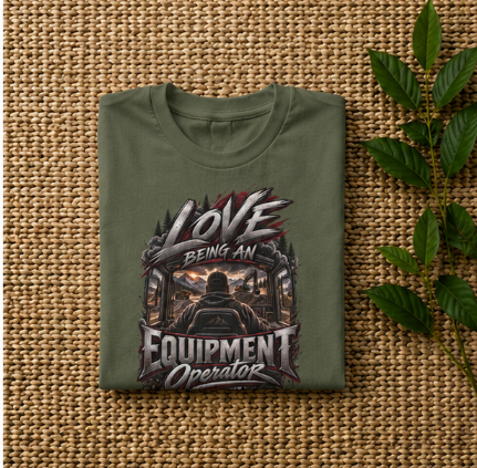 Love Being An Equipment Operator T-Shirt, Heavy Equipment Operator Work Shirt