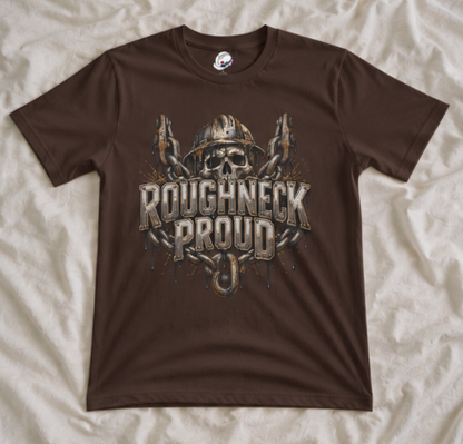 Roughneck Proud Skull, Chains & Oil Drip Roughneck T-Shirt