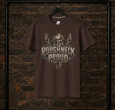 Roughneck Proud Skull, Chains & Oil Drip Roughneck T-Shirt