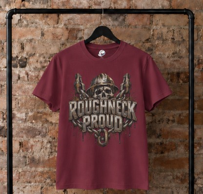 Roughneck Proud Skull, Chains & Oil Drip Roughneck T-Shirt