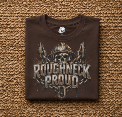 Roughneck Proud Skull, Chains & Oil Drip Roughneck T-Shirt