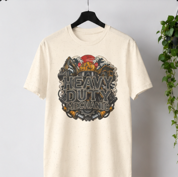 Heavy Duty Mechanic Hardhat Machinery Woodblock T-Shirt