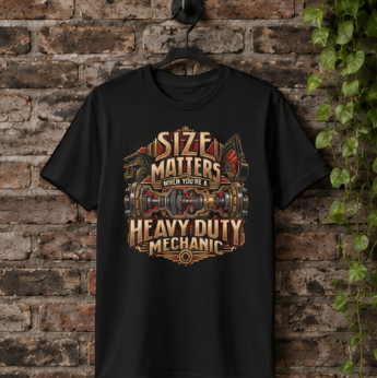 Size Matters When You’re a Heavy Duty Mechanic Cutaway Drivetrain T-Shirt
