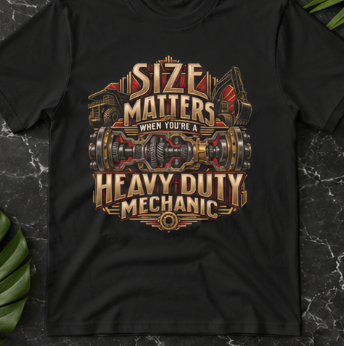 Size Matters When You’re a Heavy Duty Mechanic Cutaway Drivetrain T-Shirt
