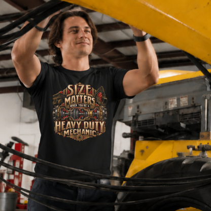 Size Matters When You’re a Heavy Duty Mechanic Cutaway Drivetrain T-Shirt