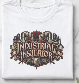 Industrial Insulator Skeletal Hands and Wrapped Pipe T-Shirt