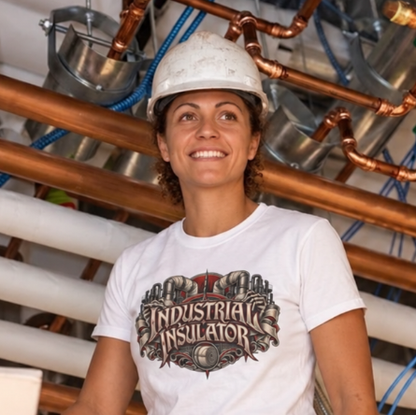 Industrial Insulator Skeletal Hands and Wrapped Pipe T-Shirt