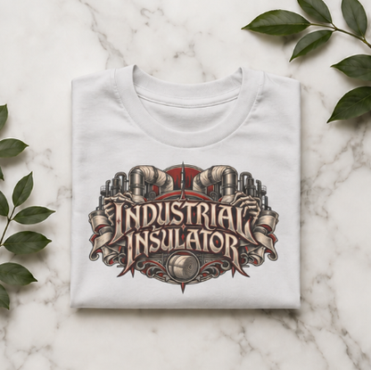 Industrial Insulator Skeletal Hands and Wrapped Pipe T-Shirt