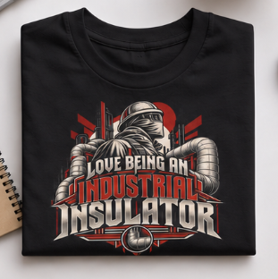 Love Being An Industrial Insulator Worker and Wrapped Pipe T-Shirt