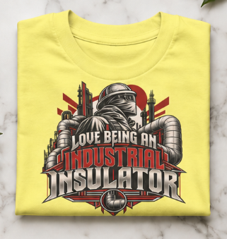 Love Being An Industrial Insulator Worker and Wrapped Pipe T-Shirt