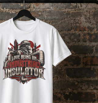 Love Being An Industrial Insulator Worker and Wrapped Pipe T-Shirt