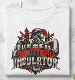 Love Being An Industrial Insulator Worker and Wrapped Pipe T-Shirt
