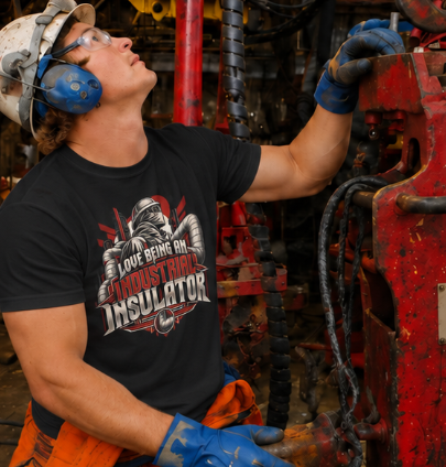 Love Being An Industrial Insulator Worker and Wrapped Pipe T-Shirt
