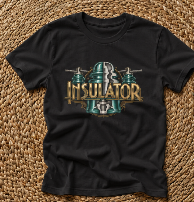 Insulator Cutaway Glass Insulator and Power Line T-Shirt