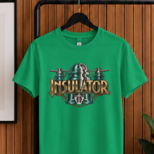 Insulator Cutaway Glass Insulator and Power Line T-Shirt