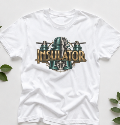Insulator Cutaway Glass Insulator and Power Line T-Shirt