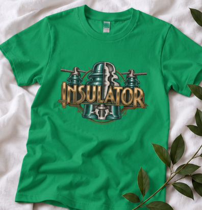 Insulator Cutaway Glass Insulator and Power Line T-Shirt