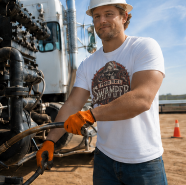 Proud to Be a Swamper Skull Snake Mud T-Shirt