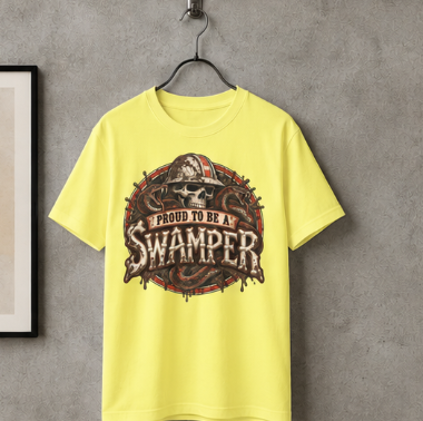 Proud to Be a Swamper Skull Snake Mud T-Shirt