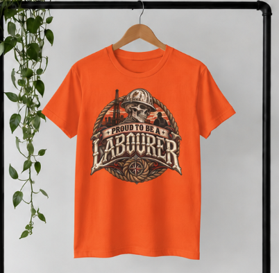 Proud to Be a Labourer Skull Hardhat Oilfield T-Shirt