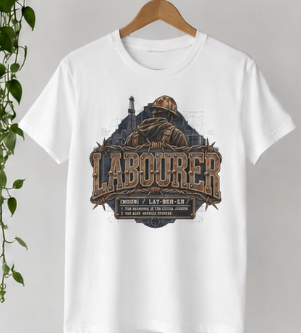 Labourer The Backbone of the Entire Jobsite Blueprint Worker T-Shirt