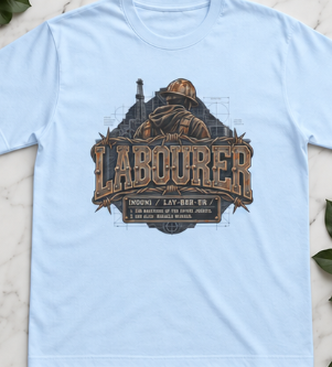 Labourer The Backbone of the Entire Jobsite Blueprint Worker T-Shirt