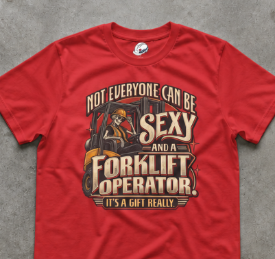 Not Everyone Can Be Sexy AND a Forklift Operator It’s a Gift Really Skeleton Forklift T-Shirt