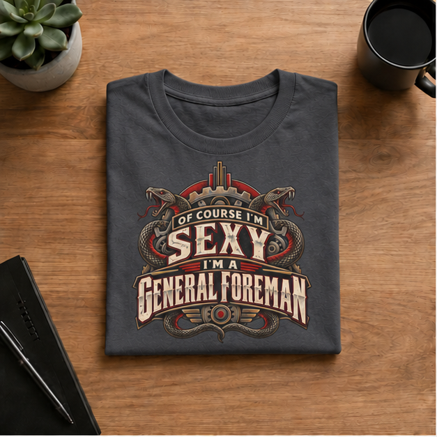 Of Course I’m Sexy I’m a General Foreman Snake Gear Men’s T-Shirt