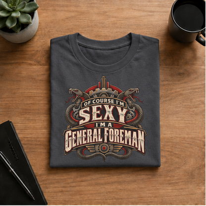 Of Course I’m Sexy I’m a General Foreman Snake Gear Men’s T-Shirt