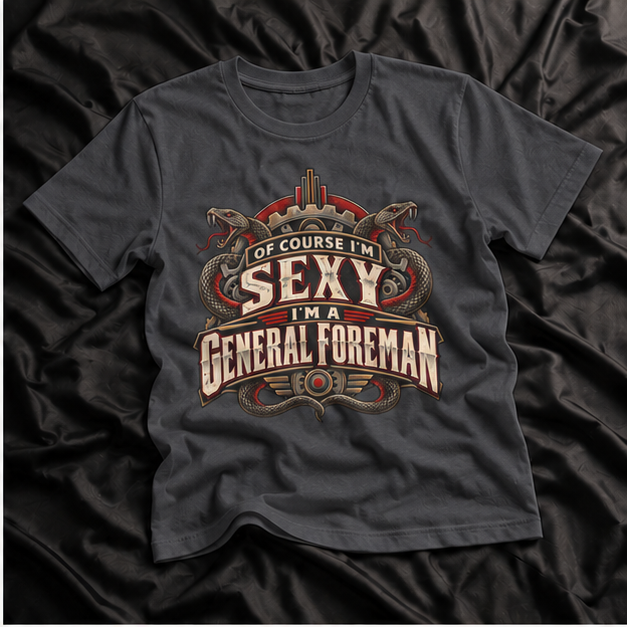 Of Course I’m Sexy I’m a General Foreman Snake Gear Men’s T-Shirt