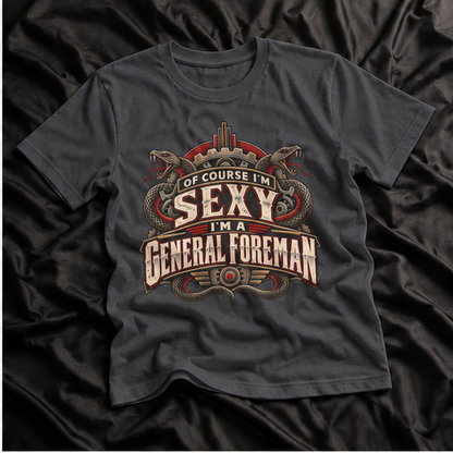 Of Course I’m Sexy I’m a General Foreman Snake Gear Men’s T-Shirt
