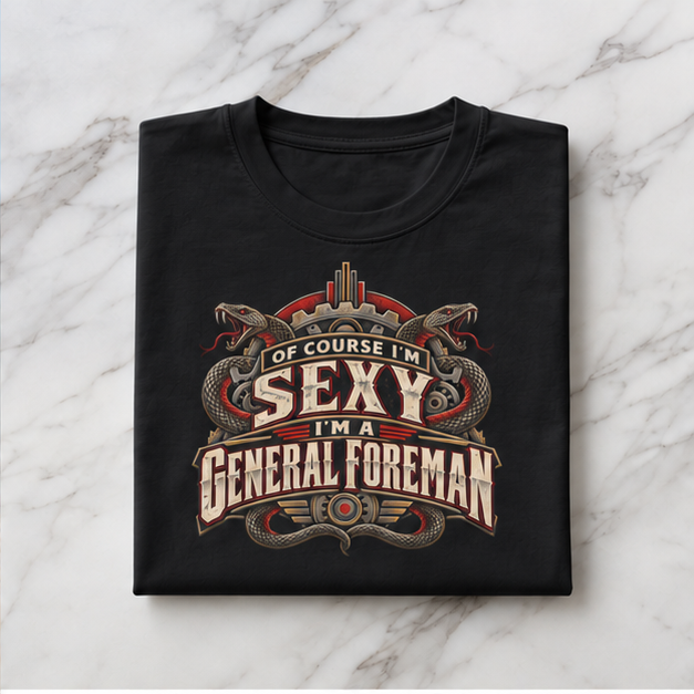 Of Course I’m Sexy I’m a General Foreman Snake Gear Men’s T-Shirt