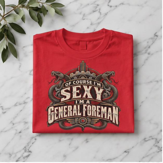 Of Course I’m Sexy I’m a General Foreman Snake Gear Men’s T-Shirt