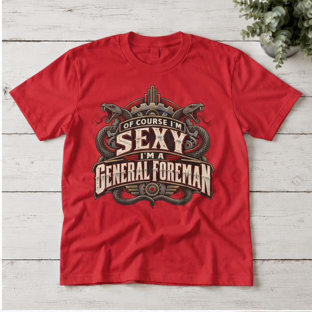 Of Course I’m Sexy I’m a General Foreman Snake Gear Men’s T-Shirt