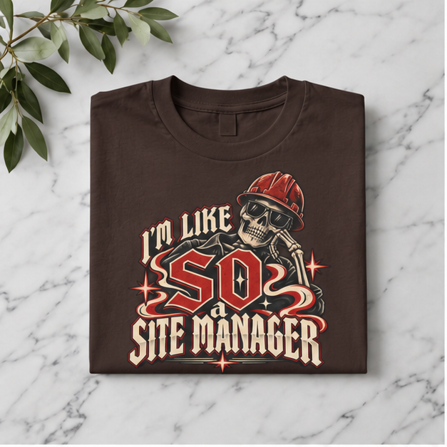 I’m Like SO a Site Manager Skeleton Hardhat Men’s T-Shirt