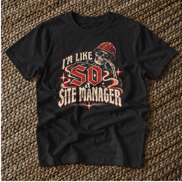 I’m Like SO a Site Manager Skeleton Hardhat Men’s T-Shirt