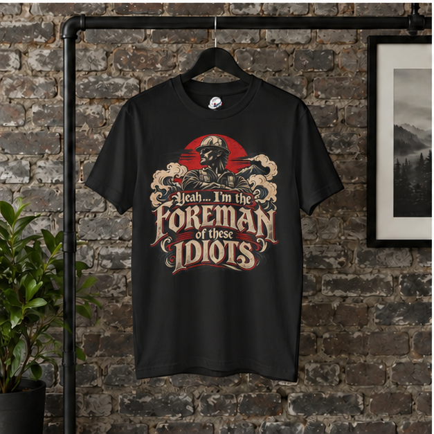 Yeah… I’m the Foreman of These Idiots Hardhat Worker Men’s T-Shirt